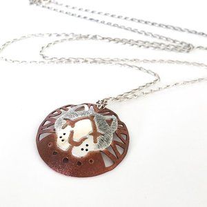 Leo ♌️/ Lion 🦁/ Cat 🐱 Argentium Silver Pendant